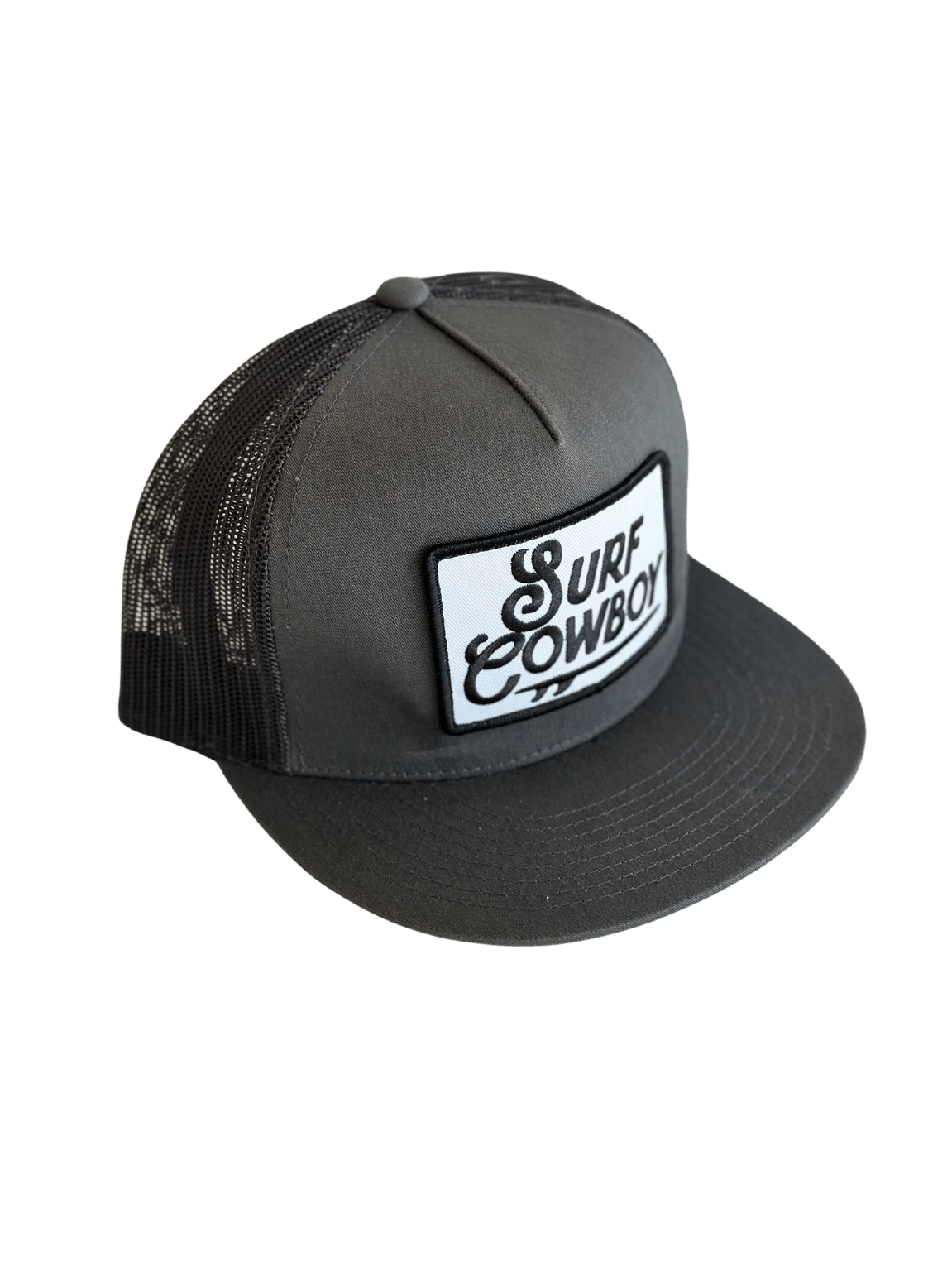 Surf Cowboy Trucker Hat: Gray