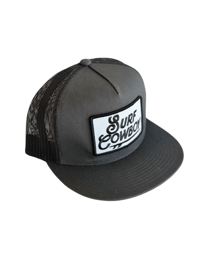 Surf Cowboy Trucker Hat: Gray