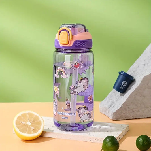 1pc 480ML/16oz Leak Proof Water Bottle With Straw
