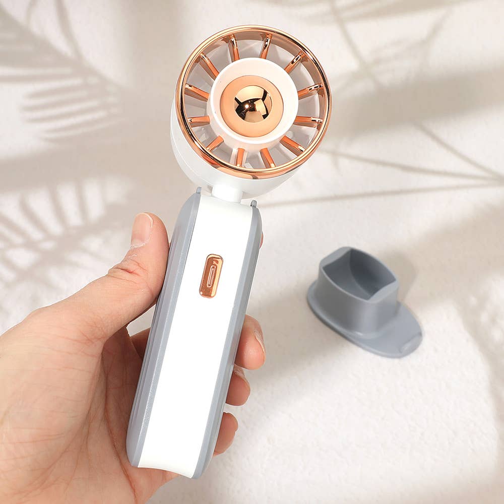 Light Up Phone Stand Portable Handheld Mini Fan