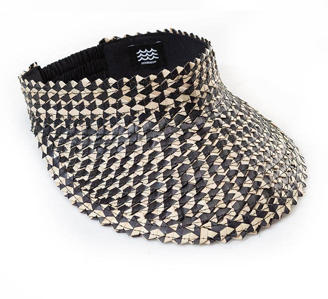 Playa Straw Visor: Blk/Nat