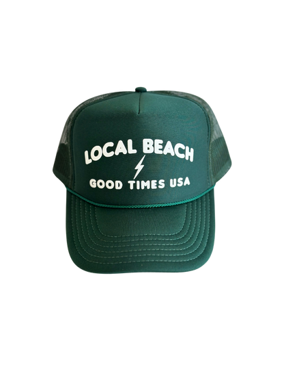 Good Times USA Trucker Hat: Khaki