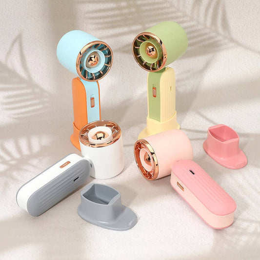 Light Up Phone Stand Portable Handheld Mini Fan