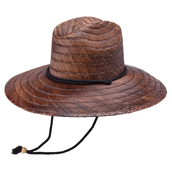 Costa Straw Lifeguard Hat: Dark Brown