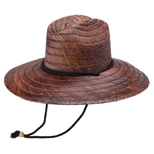 Costa Straw Lifeguard Hat: Dark Brown
