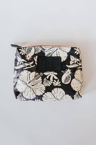 Adventure Pouch - Black + Tan Aloha