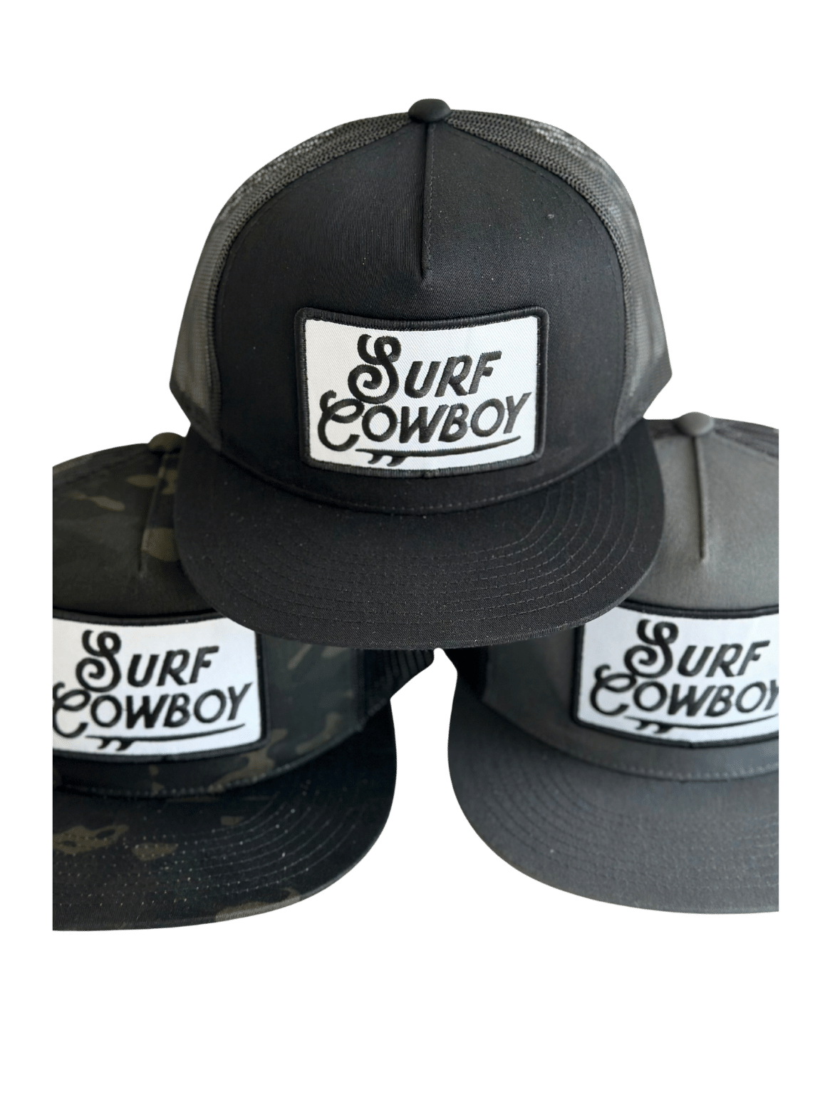 Surf Cowboy Trucker Hat: Gray