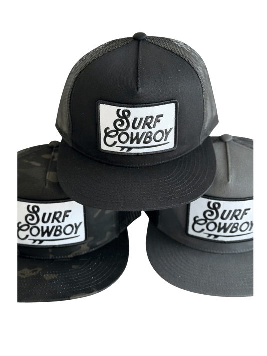 Surf Cowboy Trucker Hat: Gray