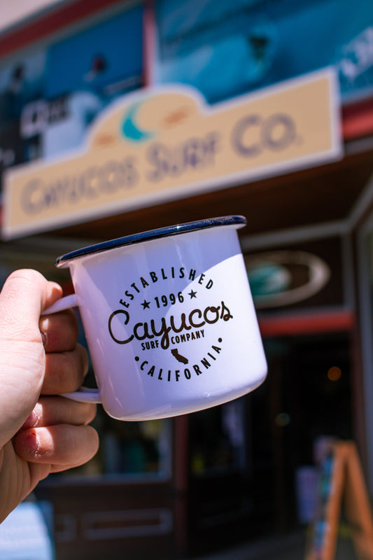CAYUCOS SURF CO CAMPER 12 OZ CUSTOM MUG