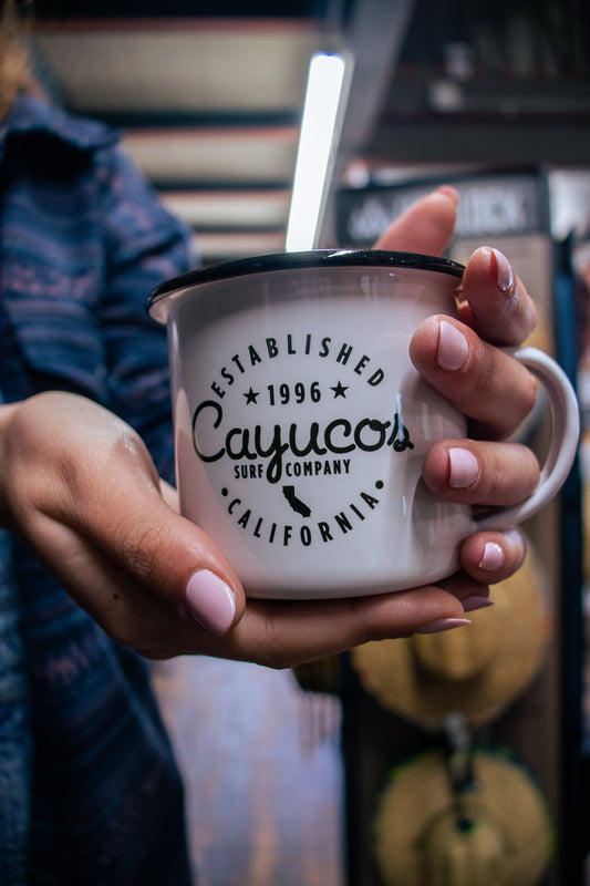 CAYUCOS SURF CO CAMPER 12 OZ CUSTOM MUG