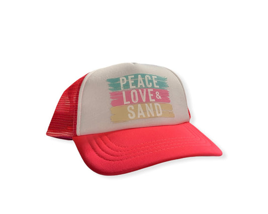 Cayucos Peace Love and Sand Youth Foam Trucker
