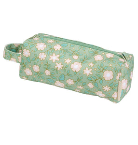 Kids pencil case: Blossoms - sage