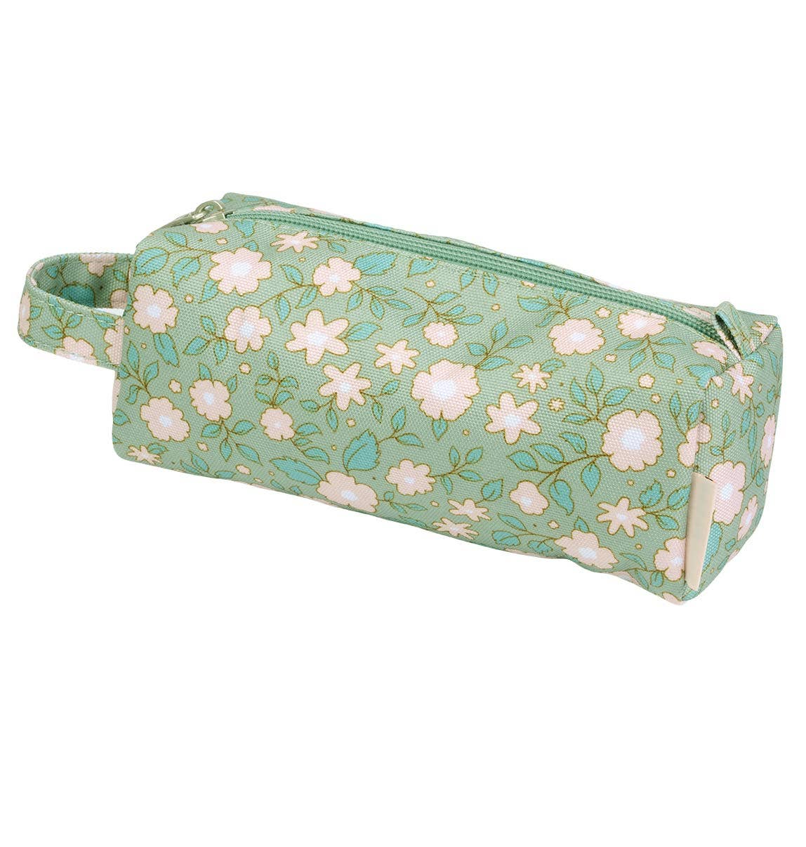 Kids pencil case: Blossoms - sage